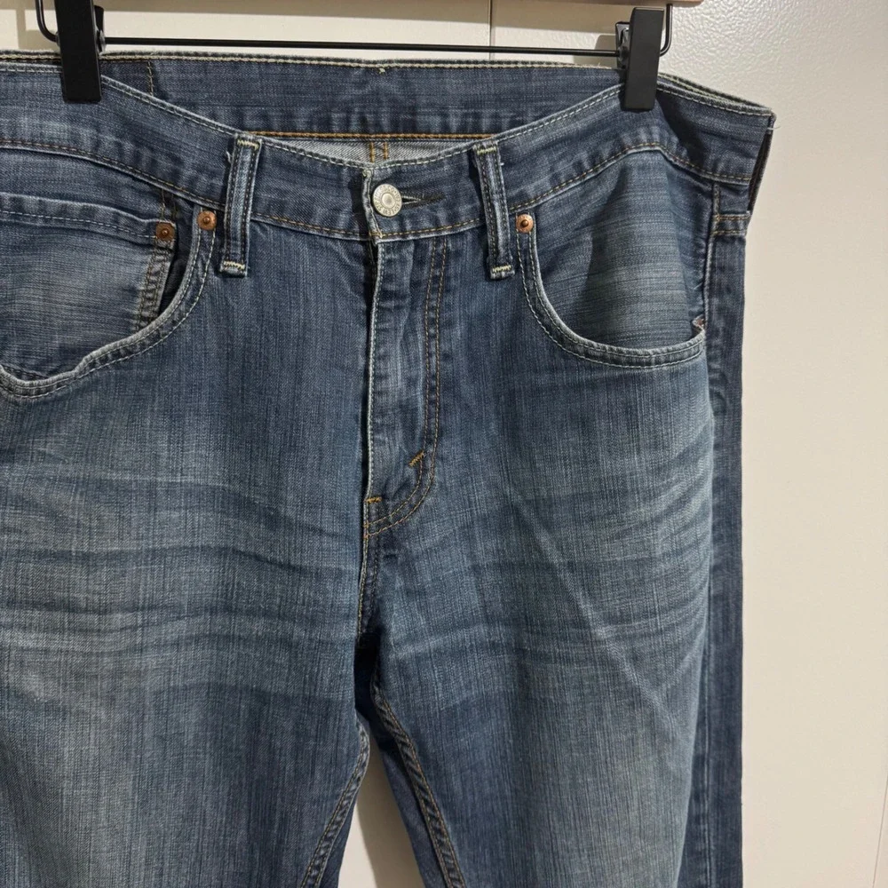 Levis 527 Slim Bootcut Jeans Mens 34x34 Blue Medium Wash Denim Low Rise 527-0511